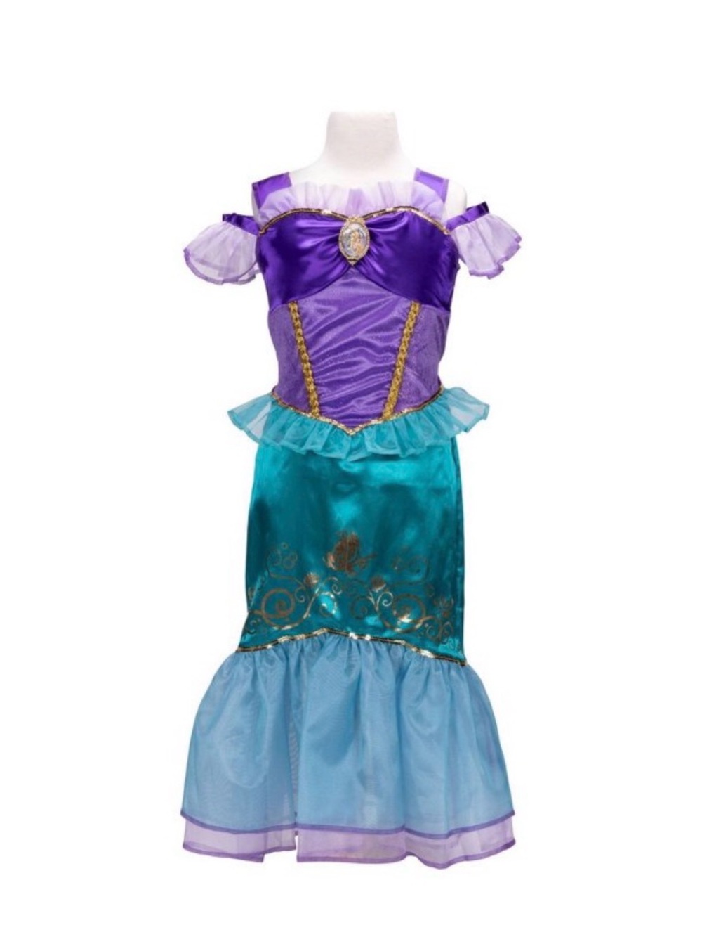 Purple & Teal Girls' Mermaid Costume Dress
